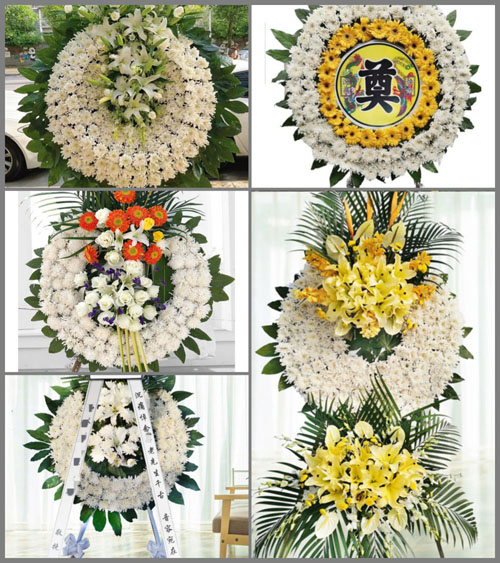 湖北孝感市应城市城北街道茶棚村花圈速递